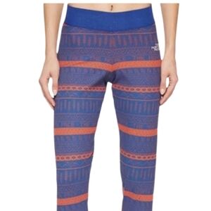The North Face Women's Holiday Waffle Knit Blue Leggings Pants Medium